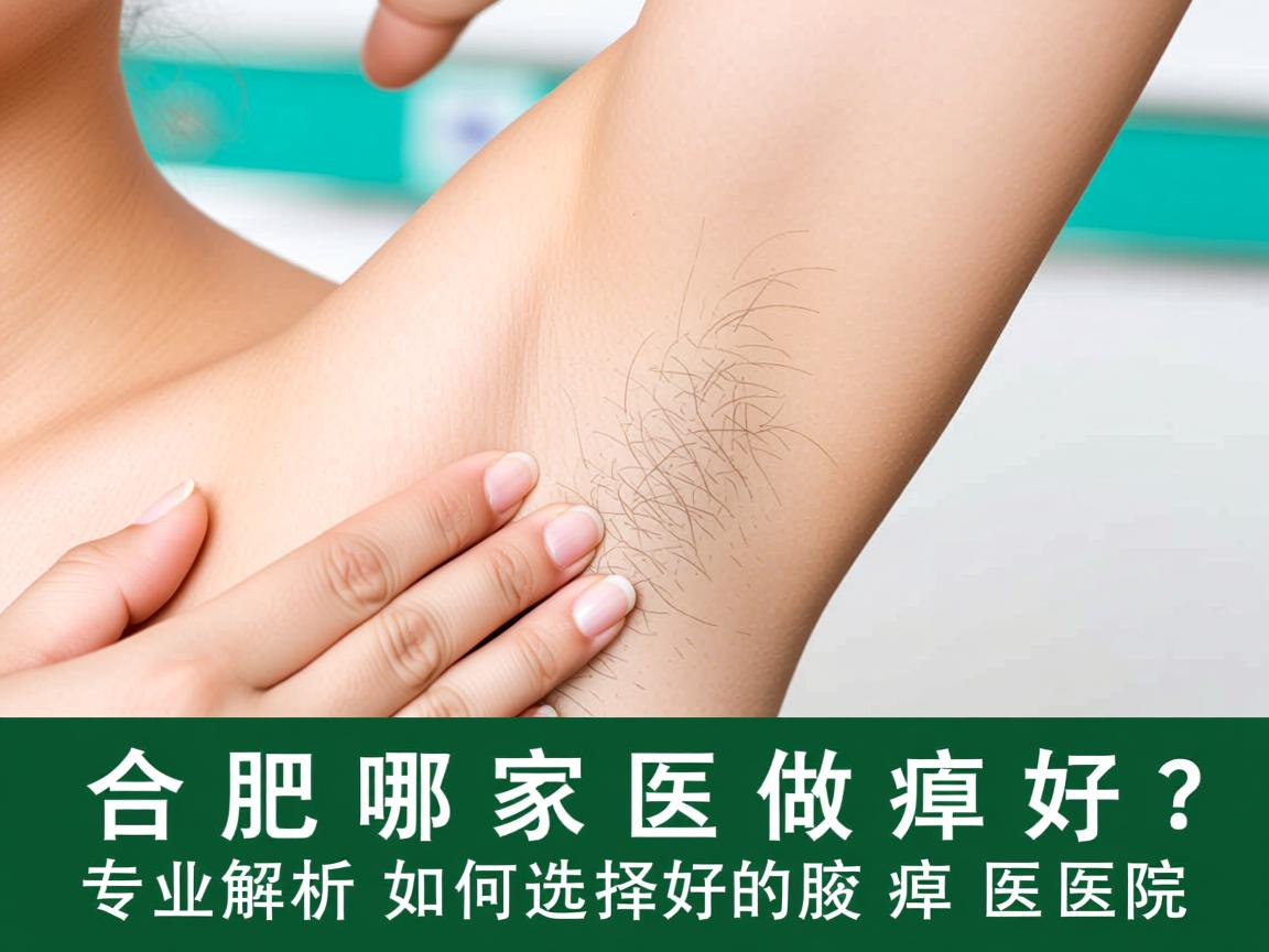 合肥哪家医院做腋臭好？专业解析如何选择好的腋臭医院