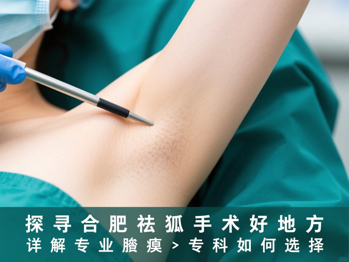 探寻合肥祛狐臭手术好地方，详解专业腋臭专科如何选择