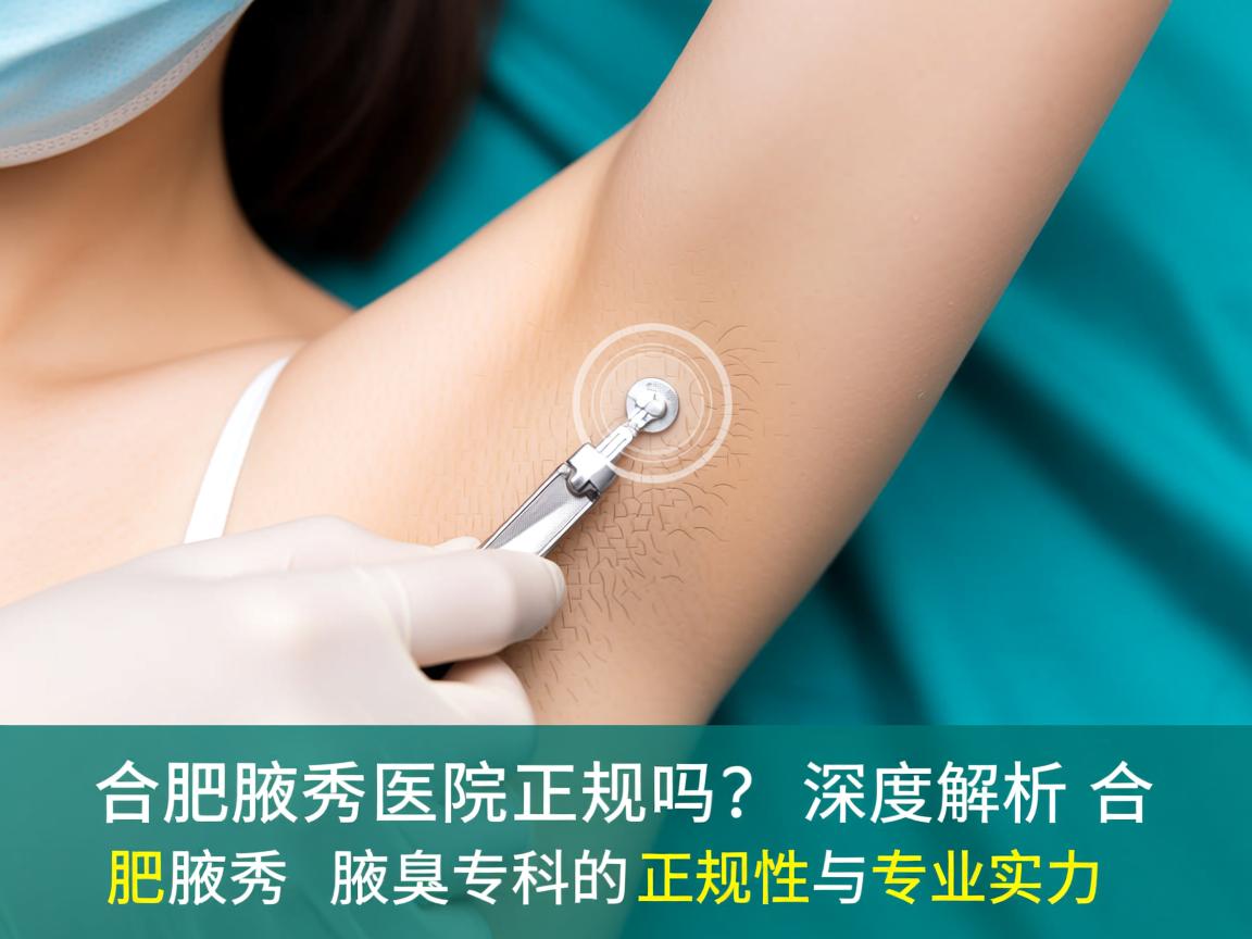 合肥腋秀医院正规吗？深度解析合肥腋秀腋臭专科的正规性与专业实力
