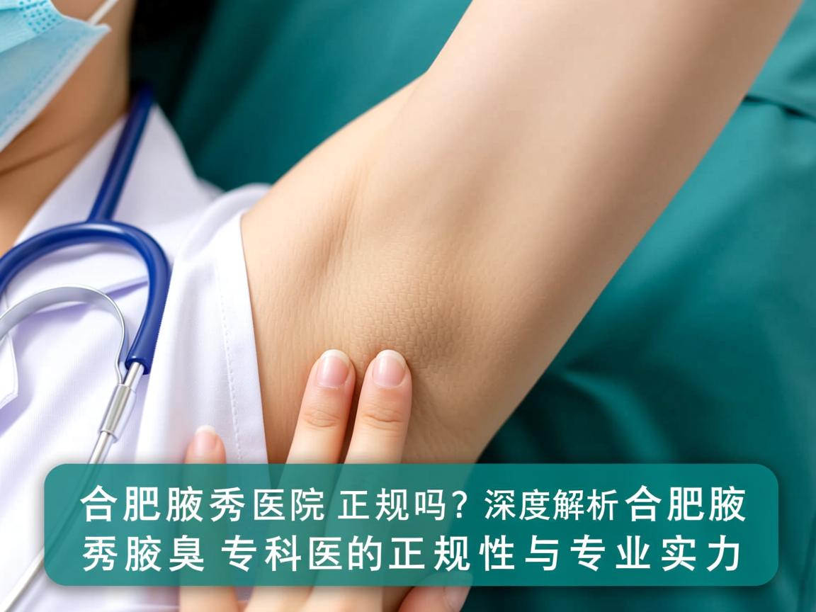 合肥腋秀医院正规吗？深度解析合肥腋秀腋臭专科的正规性与专业实力