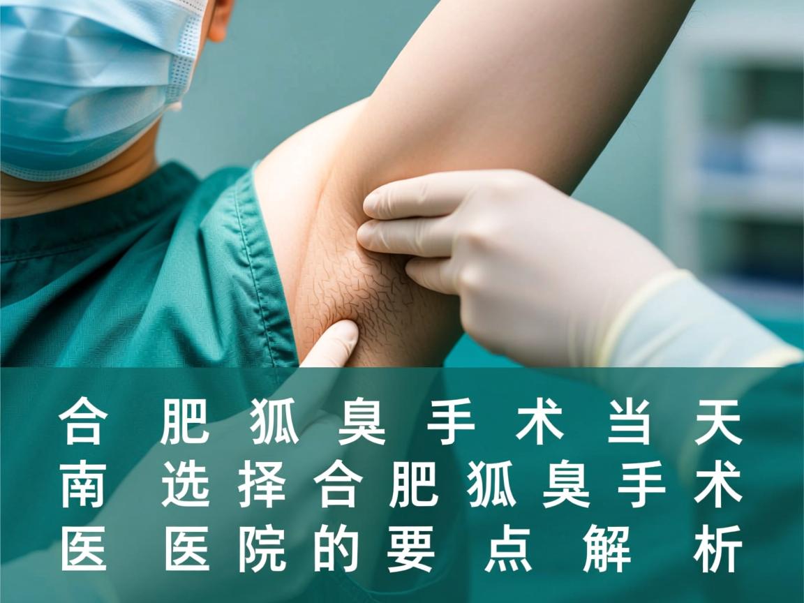 合肥狐臭手术当天指南，选择合肥狐臭手术医院的要点解析