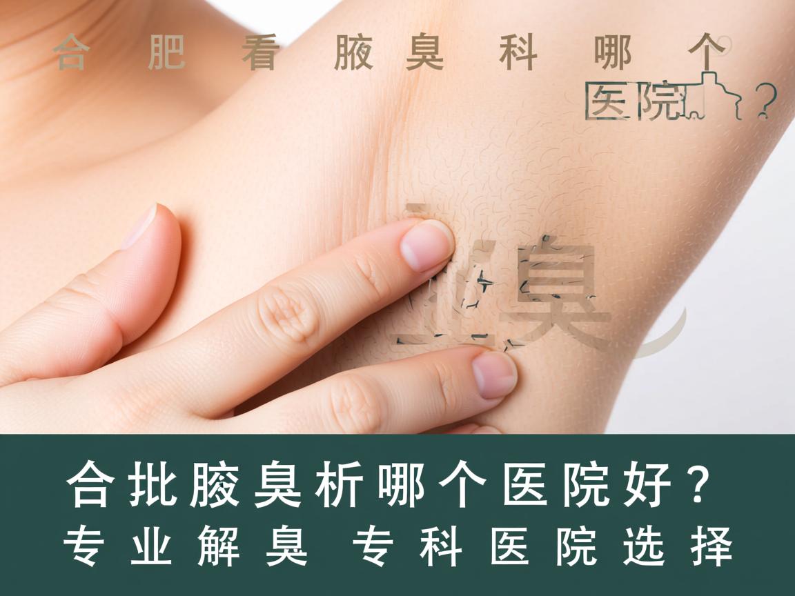 合肥看腋臭科哪个医院好？专业解析腋臭专科医院选择