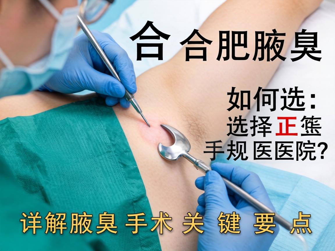 合肥腋臭手术如何选择正规医院？详解腋臭手术关键要点