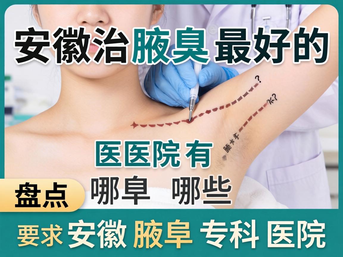 安徽治腋臭最好的医院有哪些？盘点安徽腋臭专科医院
