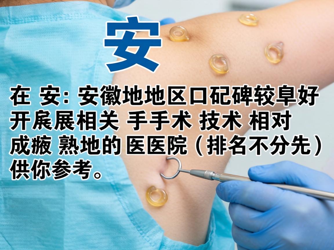 以下是一些在安徽地区口碑较好、开展相关手术技术相对成熟的医院（排名不分先后）供你参考