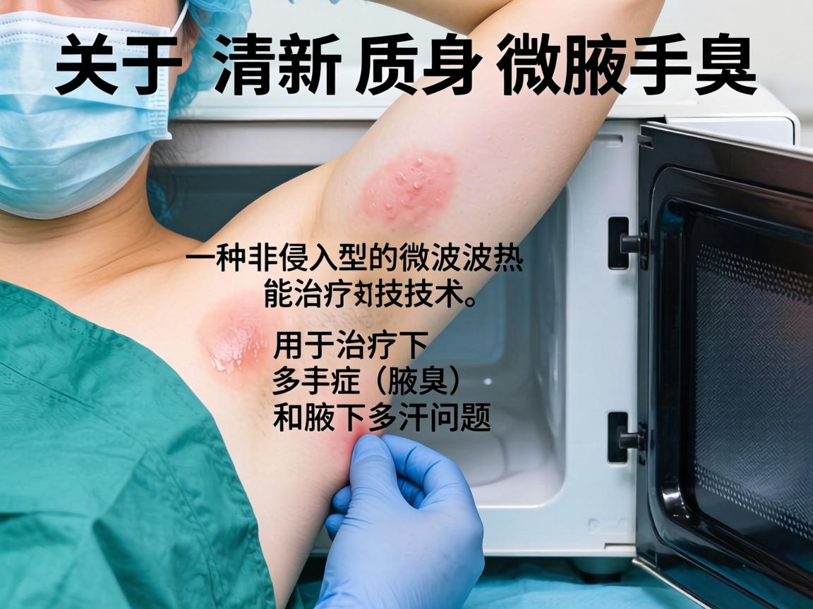 关于清新微波腋臭手术,这其实是一个统称,具体来说它指的是一种非侵入性的微波热能治疗技术,主要用于治疗腋下多汗症(腋臭)和腋下多汗问题 关于清新微波腋臭手术,这其实是一个统称,具体来说它指的是一种非侵入性的微波热能治疗技术,主要用于治疗腋下多汗症(腋臭)和腋下多汗问题