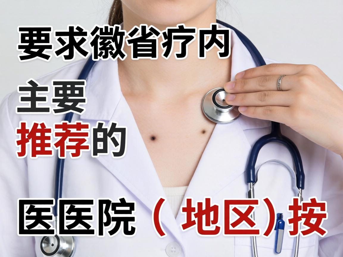 安徽省内主要推荐的医院（按地区分类）