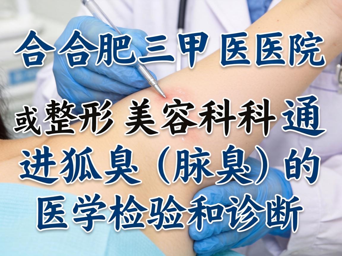 在合肥，三甲医院的皮肤科或整形美容科通常都可以进行狐臭（腋臭）的医学检验和诊断