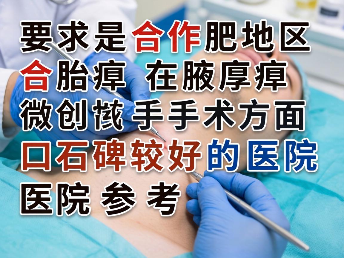 以下是合肥地区在腋臭微创手术方面口碑较好的医院参考 以下是合肥地区在腋臭微创手术方面口碑较好的医院参考