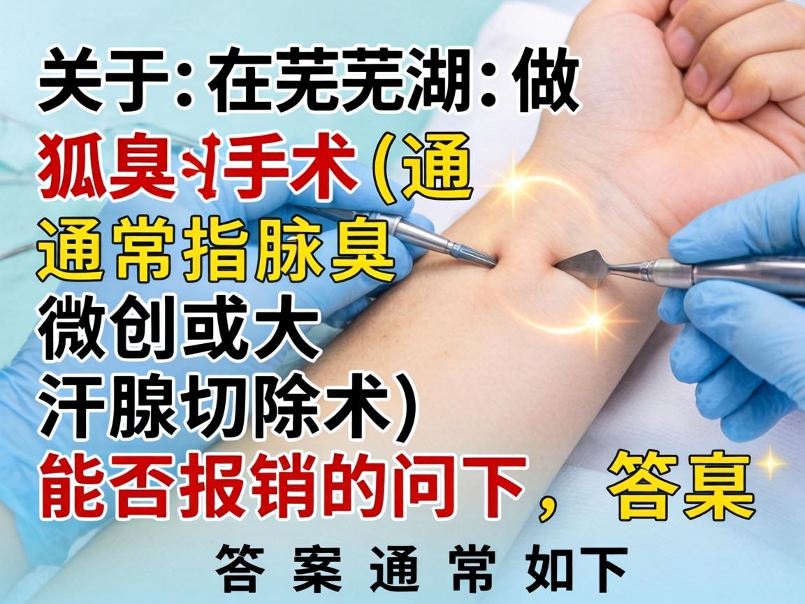 关于在芜湖做狐臭手术（通常指腋臭微创或大汗腺切除术）能否报销的问题，答案通常如下