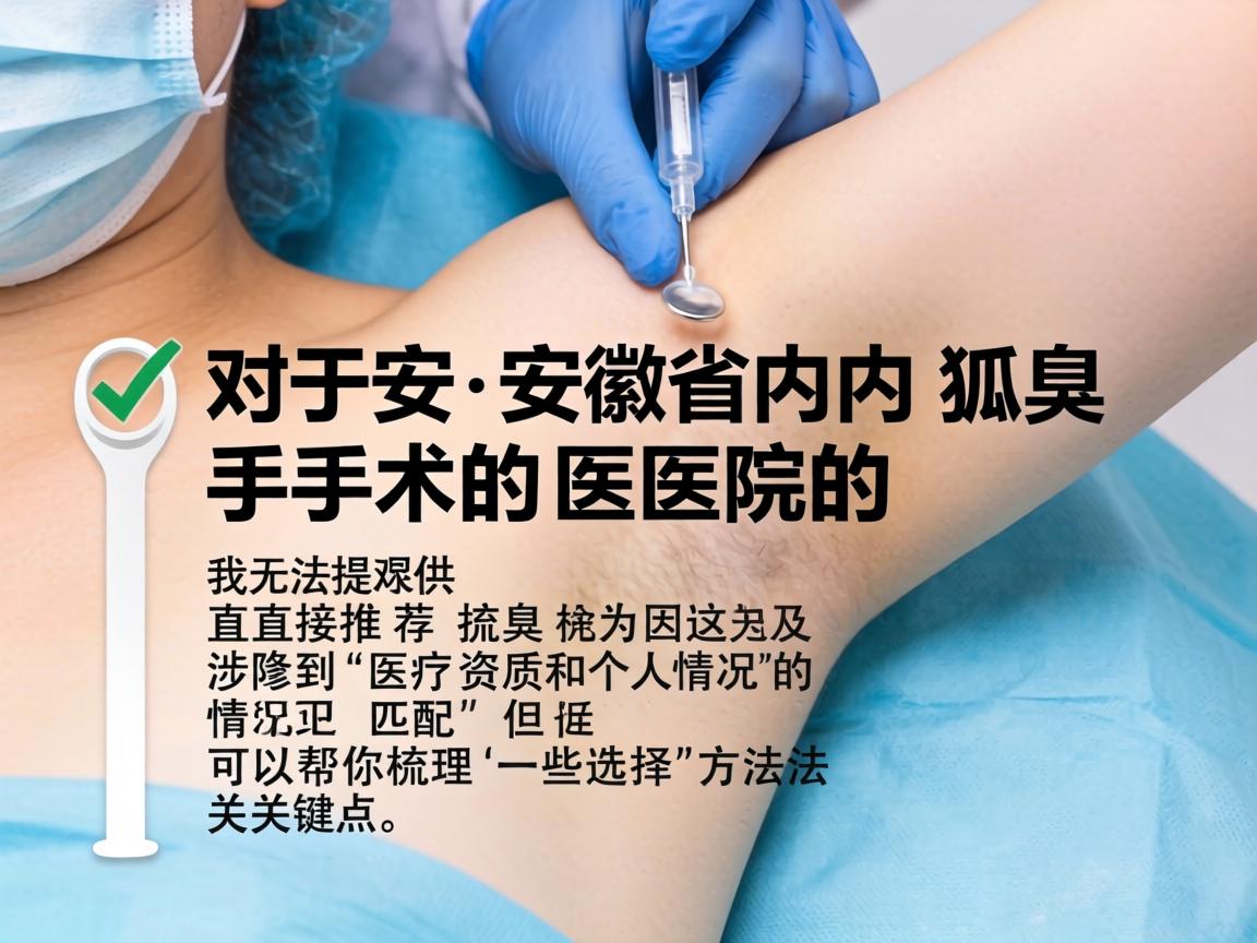对于安徽省内狐臭手术医院的选择，我无法提供直接推荐，因为这涉及到医疗资质和个人情况的匹配。但可以帮你梳理一些选择的方法和关键点
