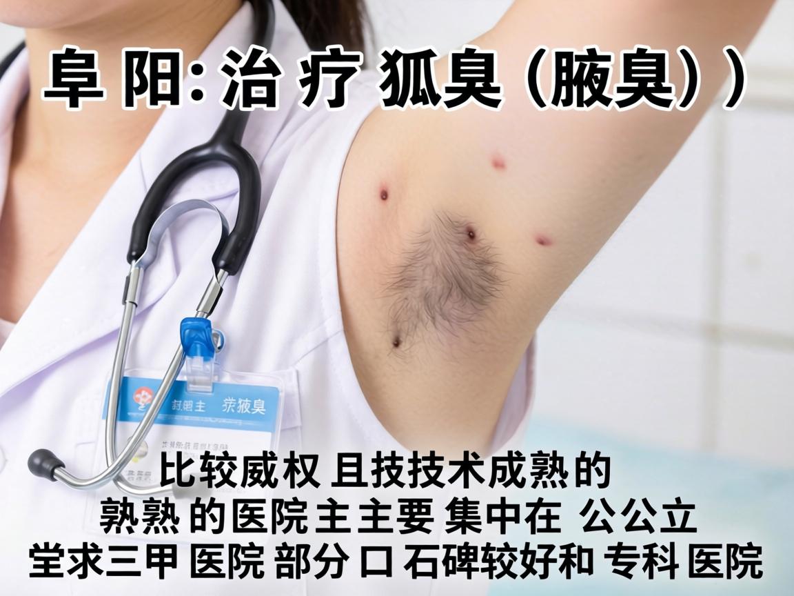 在阜阳，治疗狐臭（腋臭）比较权威且技术成熟的医院主要集中在公立三甲医院和部分口碑较好的专科医院