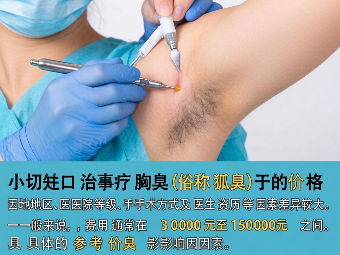 小切口治疗腋臭（俗称狐臭）的价格因地区、医院等级、手术方式及医生资历等因素差异较大。一般来说，费用通常在 3000元至15000元 之间。以下是具体的参考价格和影响因素