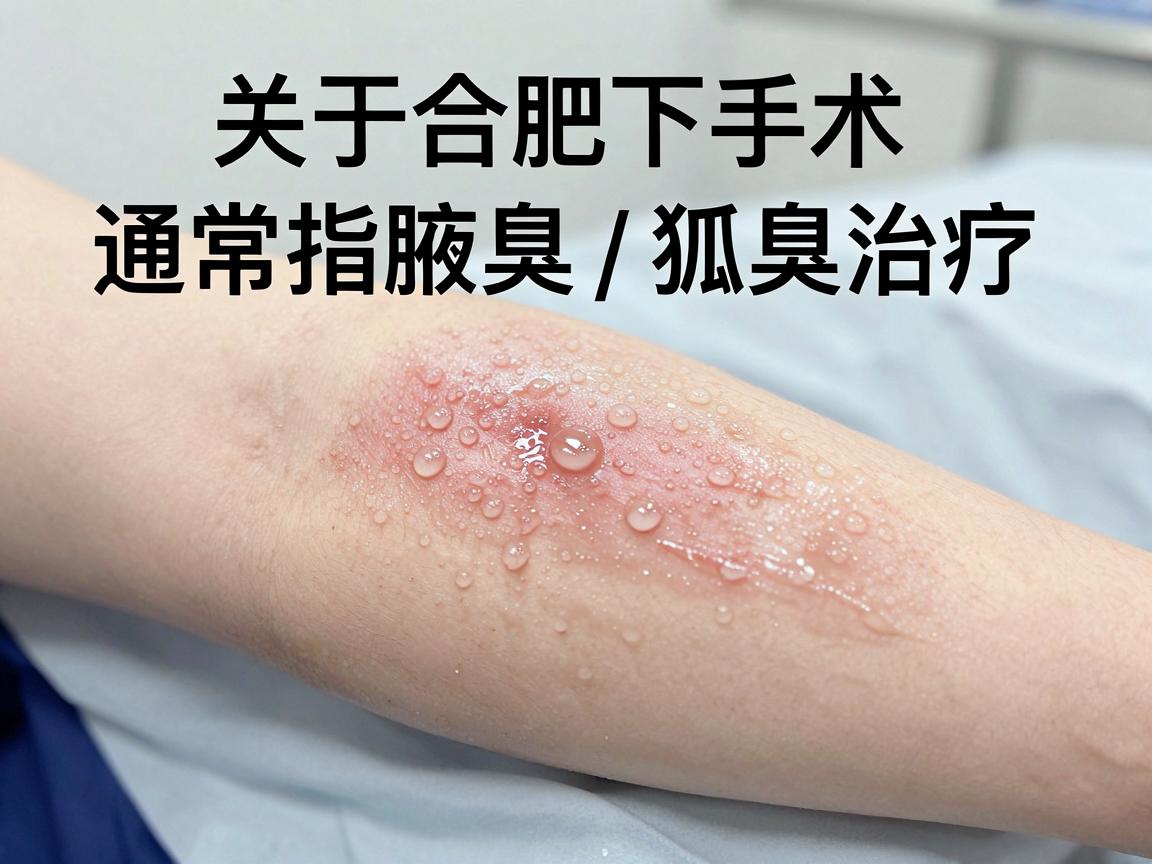 关于合肥腋下手术（通常指腋臭/狐臭治疗）的医院选择，核心建议是，优先选择公立三甲医院的整形外科或皮肤科