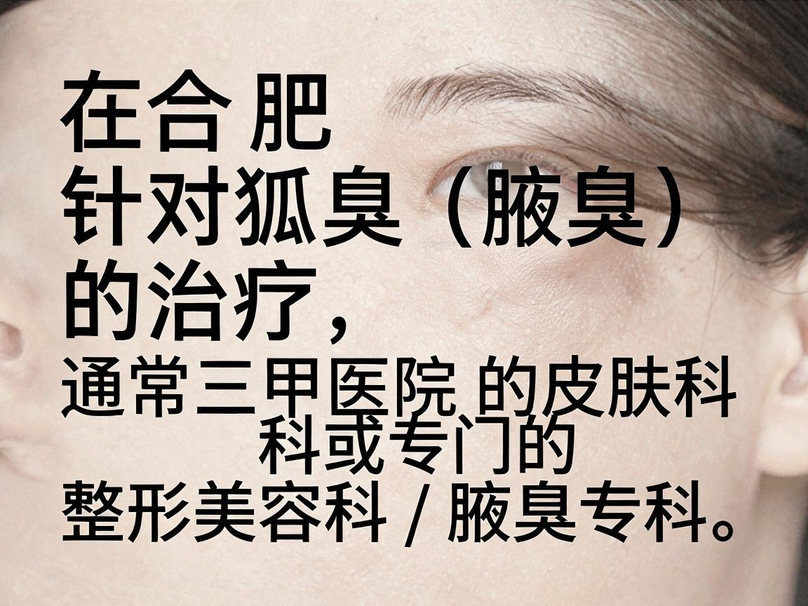 在合肥,针对狐臭(腋臭)的治疗,通常建议选择三甲医院的皮肤科或专门的整形美容科/腋臭专科。以下是几家在治疗狐臭方面口碑较好、技术成熟的医院推荐 在合肥,针对狐臭(腋臭)的治疗,通常建议选择三甲医院的皮肤科或专门的整形美容科/腋臭专科。以下是几家在治疗狐臭方面口碑较好、技术成熟的医院推荐